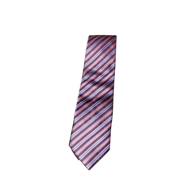 Towergerm Purple Striped Tie - Picture 1 of 3